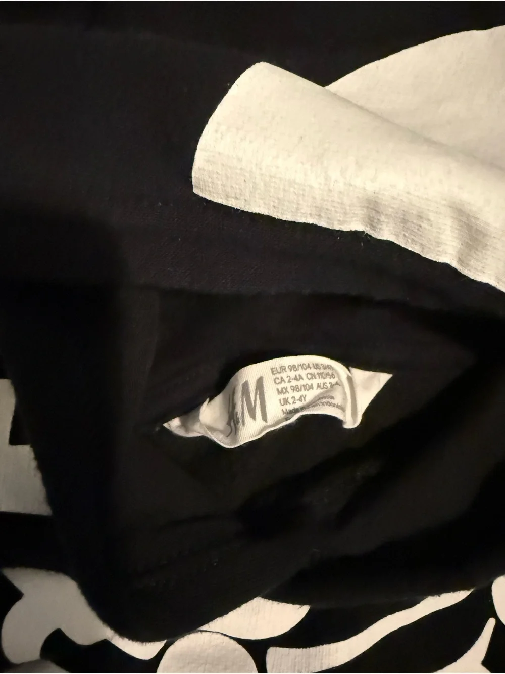 H&M Black and White Skeleton Hoodie & Jogger Set